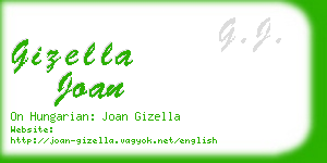gizella joan business card
